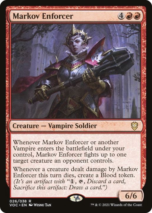 Markov Enforcer in the group Magic the Gathering / Types / Colors / Red at Proxyprinters.com (32653)