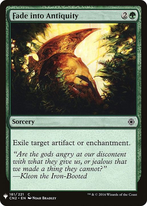 Fade into Antiquity in the group Magic the Gathering / Types / Colors / Green at Proxyprinters.com (32796)