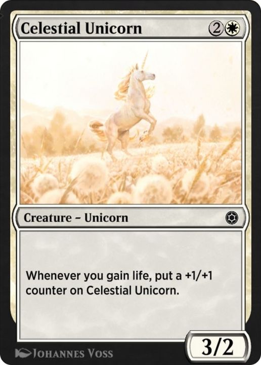 Celestial Unicorn in the group Magic the Gathering / Sets / Alchemy Horizons: Baldur's Gate at Proxyprinters.com (32959)