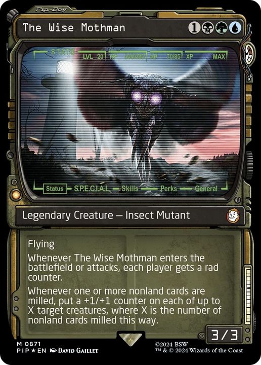 The Wise Mothman in the group Magic the Gathering / Types / Colors / Multicolors / B, G, U at Proxyprinters.com (33052)