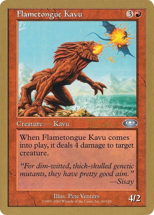 Flametongue Kavu in the group Magic the Gathering / Types / Colors / Red at Proxyprinters.com (33068)