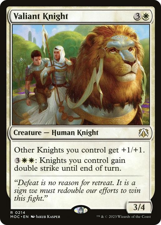 Valiant Knight in the group Magic the Gathering / Types / Creatures / Human at Proxyprinters.com (33079)