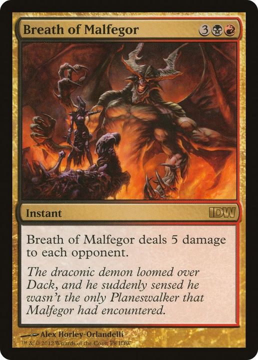 Breath of Malfegor in the group Magic the Gathering / Types / Colors / Multicolors / B, R at Proxyprinters.com (33359)