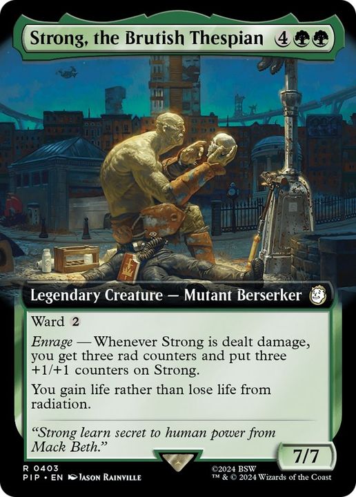 Strong, the Brutish Thespian in the group Magic the Gathering / Types / Colors / Green at Proxyprinters.com (33504)