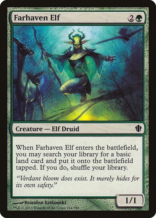 Farhaven Elf in the group Magic the Gathering / Sets / Commander 2013 at Proxyprinters.com (33535)