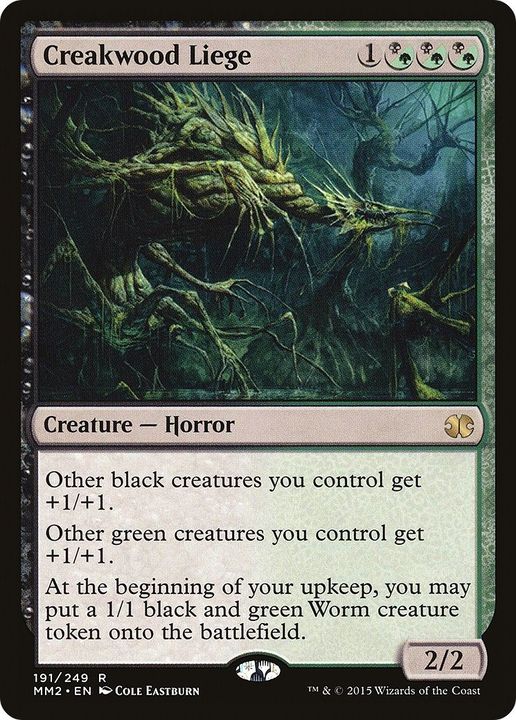 Creakwood Liege in the group Magic the Gathering / Types / Colors / Multicolors / B, G at Proxyprinters.com (33559)