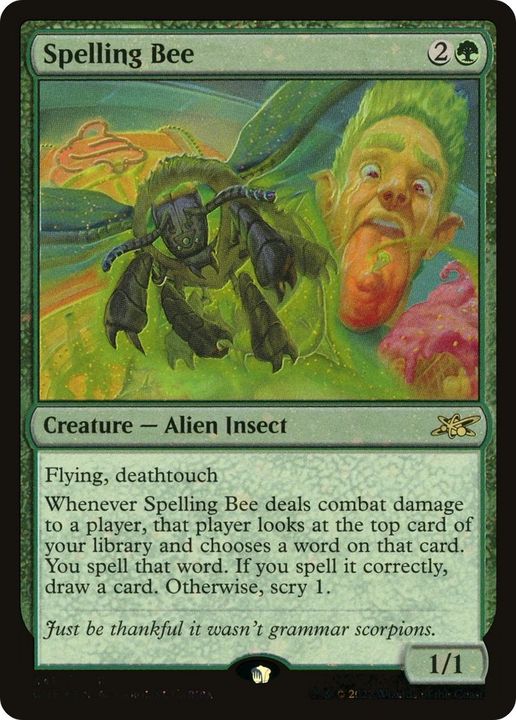 Spelling Bee in the group Magic the Gathering / Types / Colors / Green at Proxyprinters.com (33616)