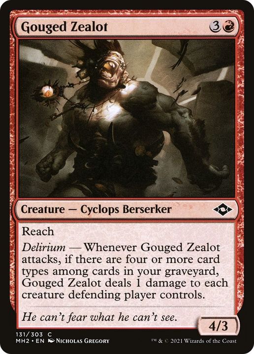 Gouged Zealot in the group Magic the Gathering / Types / Colors / Red at Proxyprinters.com (33636)