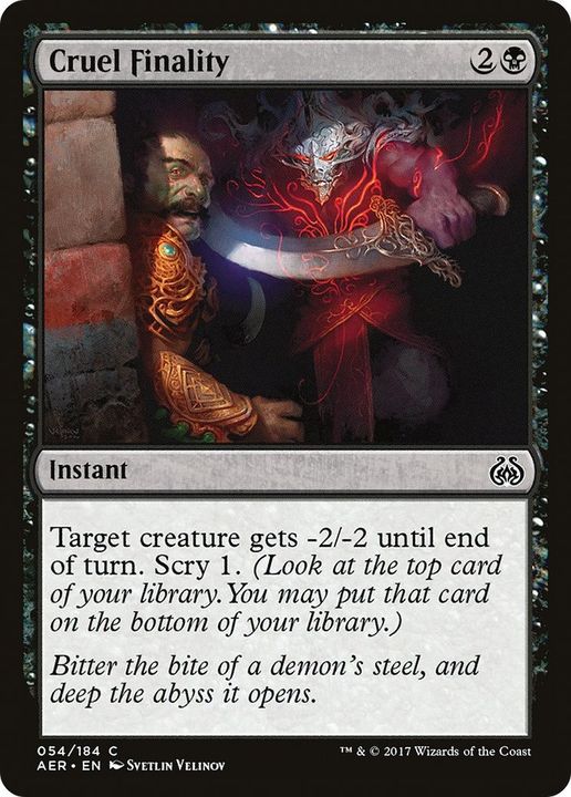 Cruel Finality in the group Magic the Gathering / Types / Colors / Black at Proxyprinters.com (33684)