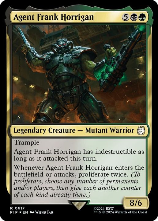 Agent Frank Horrigan in the group Magic the Gathering / Types / Colors / Multicolors / B, G at Proxyprinters.com (33700)