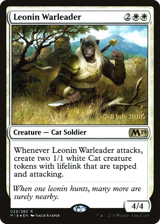 Leonin Warleader in the group Magic the Gathering / Types / Colors / White at Proxyprinters.com (33793)