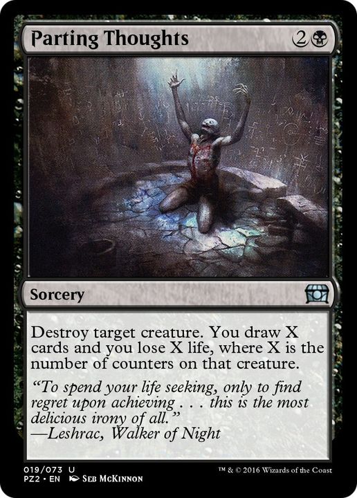 Parting Thoughts in the group Magic the Gathering / Types / Colors / Black at Proxyprinters.com (33800)