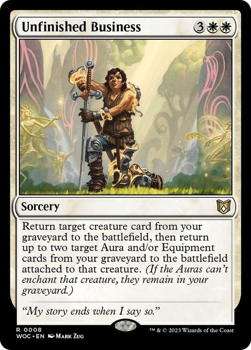 Unfinished Business in the group Magic the Gathering / Types / Colors / White at Proxyprinters.com (3384)