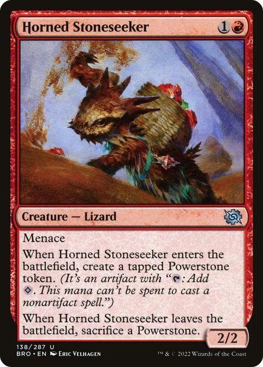 Horned Stoneseeker in the group Magic the Gathering / Sets / The Brothers' War at Proxyprinters.com (33958)