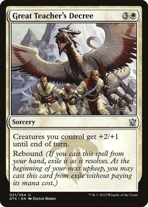 Great Teacher's Decree in the group Magic the Gathering / Types / Colors / White at Proxyprinters.com (33971)