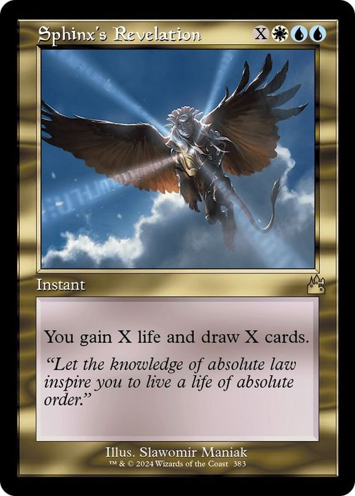 Sphinx's Revelation in the group Magic the Gathering / Types / Colors / Multicolors / U, W at Proxyprinters.com (3402)