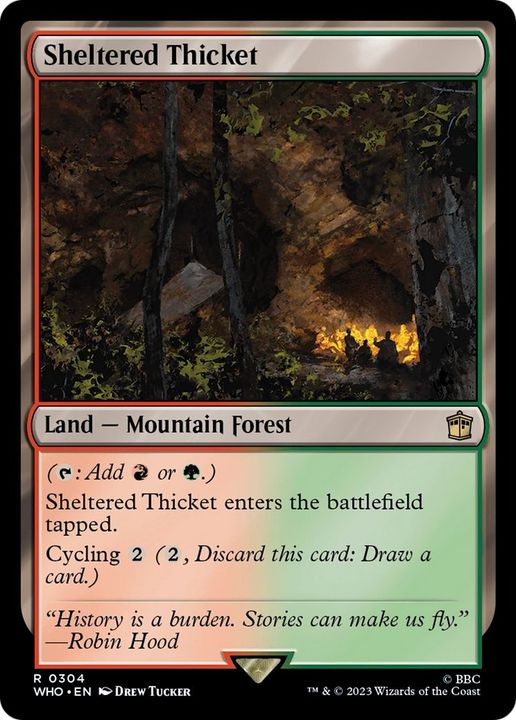 Sheltered Thicket in the group Magic the Gathering / Types / Land / Forest at Proxyprinters.com (341)