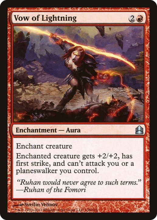 Vow of Lightning in the group Magic the Gathering / Types / Colors / Red at Proxyprinters.com (34239)