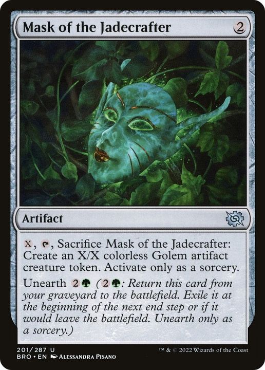 Mask of the Jadecrafter in the group Magic the Gathering / Sets / The Brothers' War at Proxyprinters.com (34288)