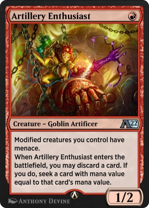 Artillery Enthusiast in the group Magic the Gathering / Types / Creatures / Goblin at Proxyprinters.com (34298)