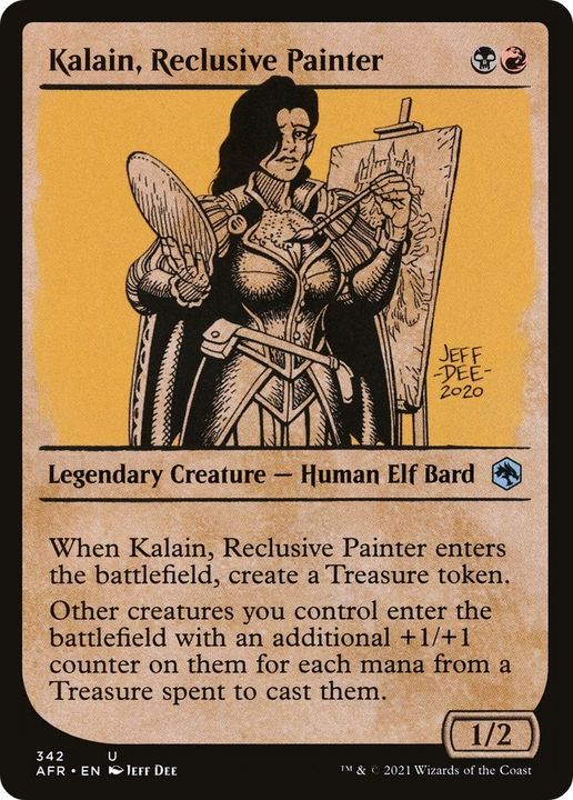 Kalain, Reclusive Painter in the group Magic the Gathering / Types / Colors / Multicolors / B, R at Proxyprinters.com (34369)