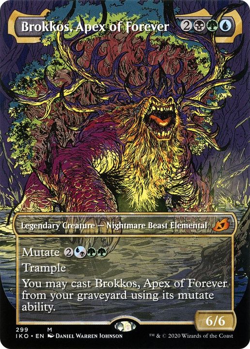 Brokkos, Apex of Forever in the group Magic the Gathering / Types / Colors / Multicolors / B, G, U at Proxyprinters.com (34663)