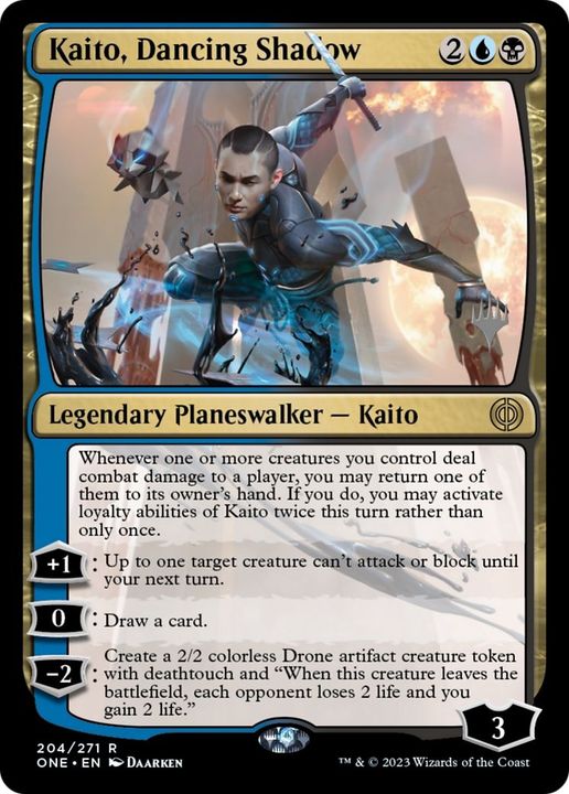 Kaito, Dancing Shadow in the group Magic the Gathering / Sets / Phyrexia: All Will Be One Promos at Proxyprinters.com (34738)