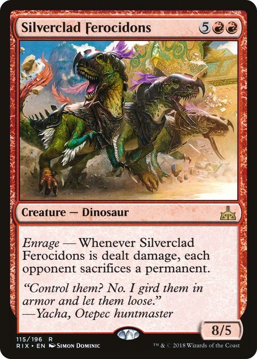 Silverclad Ferocidons in the group Magic the Gathering / Types / Colors / Red at Proxyprinters.com (34760)