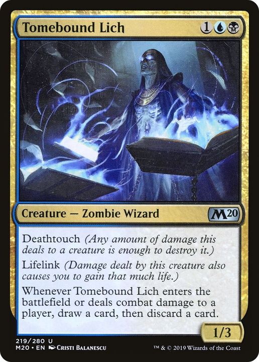 Tomebound Lich in the group Magic the Gathering / Sets / Core Set 2020 at Proxyprinters.com (34809)