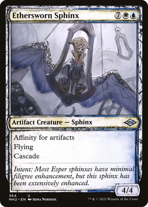 Ethersworn Sphinx in the group Magic the Gathering / Types / Colors / Multicolors / U, W at Proxyprinters.com (34822)