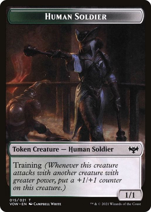 Human Soldier in the group Magic the Gathering / Types / Colors / Multicolors / G, W at Proxyprinters.com (34825)