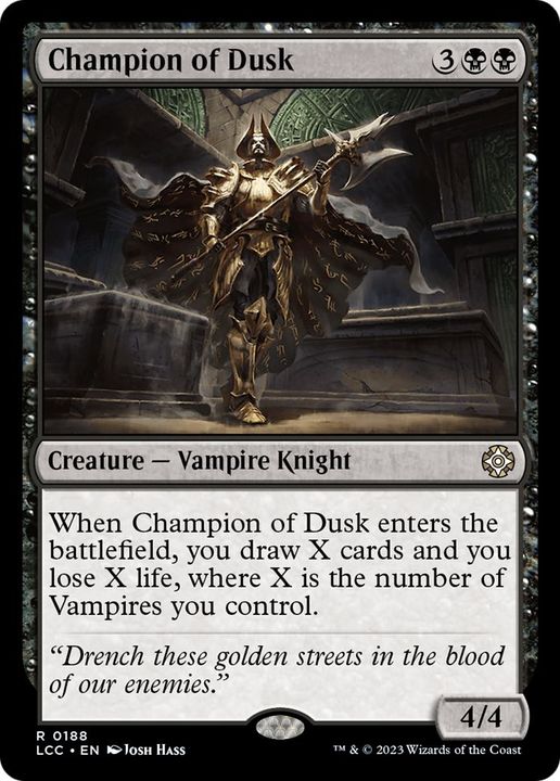 Champion of Dusk in the group Magic the Gathering / Sets / The Lost Caverns of Ixalan Commander at Proxyprinters.com (34977)