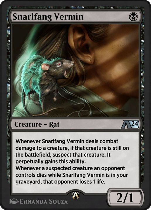 Snarlfang Vermin in the group Magic the Gathering / Types / Colors / Black at Proxyprinters.com (35129)