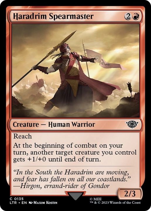 Haradrim Spearmaster in the group Magic the Gathering / Sets / The Lord of the Rings: Tales of Middle-earth at Proxyprinters.com (35207)