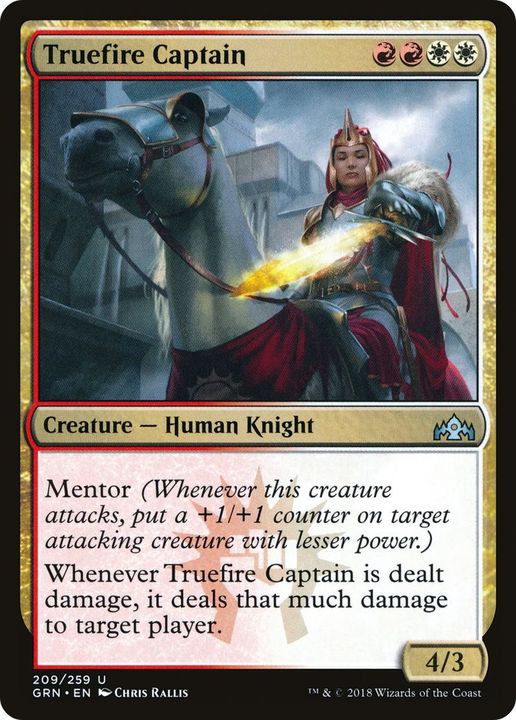 Truefire Captain in the group Magic the Gathering / Types / Colors / Multicolors / R, W at Proxyprinters.com (35299)