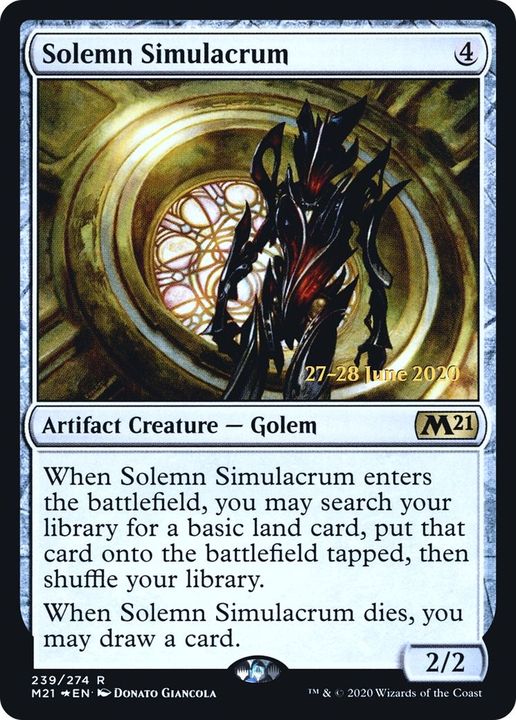 Solemn Simulacrum in the group Magic the Gathering / Sets / Core Set 2021 Promos at Proxyprinters.com (35309)