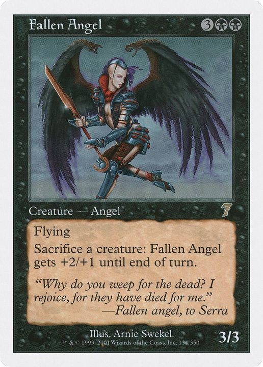 Fallen Angel in the group Magic the Gathering / Types / Colors / Black at Proxyprinters.com (35513)