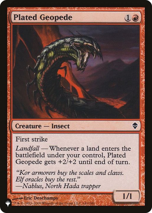 Plated Geopede in the group Magic the Gathering / Types / Colors / Red at Proxyprinters.com (35515)