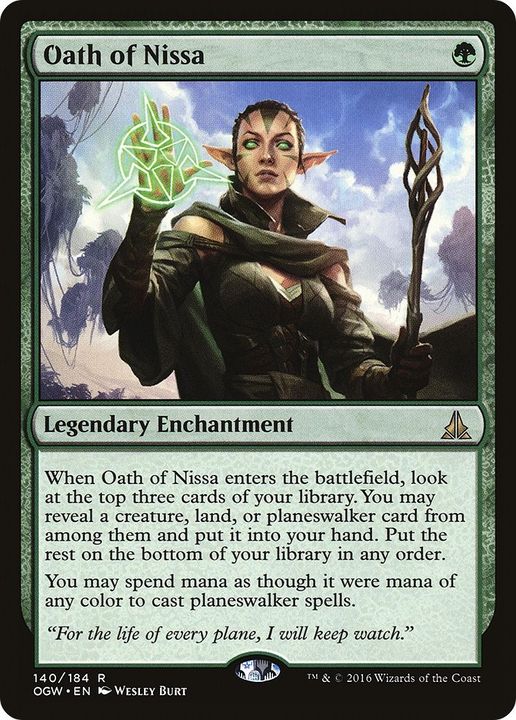 Oath of Nissa in the group Magic the Gathering / Types / Enchantment / Legendary Enchantment at Proxyprinters.com (35523)