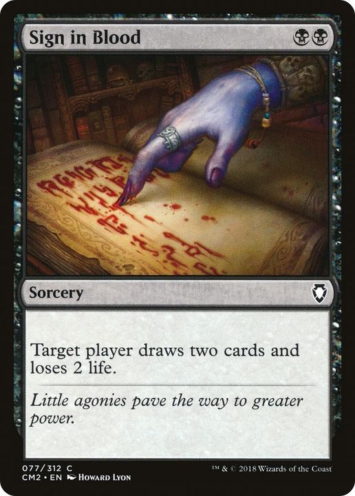 Sign in Blood in the group Magic the Gathering / Sets / Commander Anthology Volume II at Proxyprinters.com (35528)