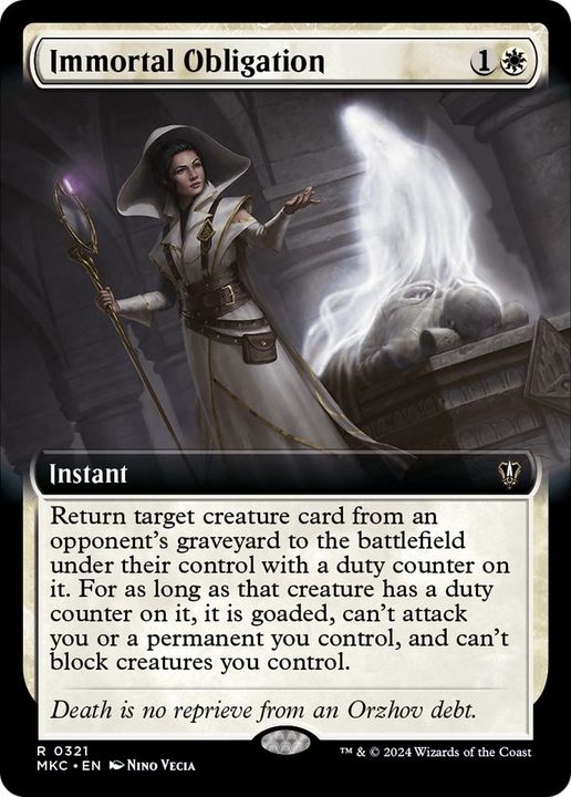 Immortal Obligation in the group Magic the Gathering / Types / Colors / White at Proxyprinters.com (35554)