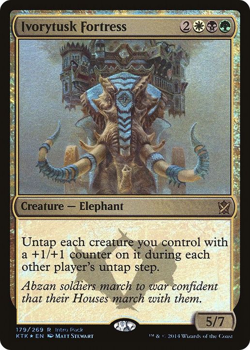 Ivorytusk Fortress in the group Magic the Gathering / Sets / Khans of Tarkir Promos at Proxyprinters.com (35742)