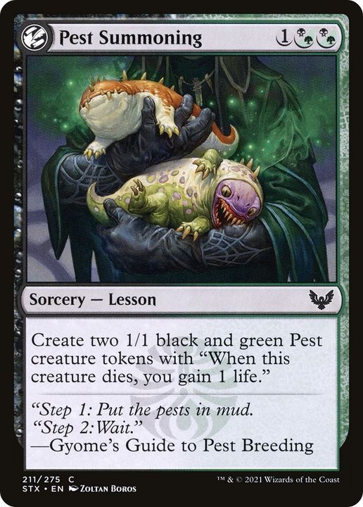 Pest Summoning in the group Magic the Gathering / Types / Colors / Multicolors / B, G at Proxyprinters.com (35972)