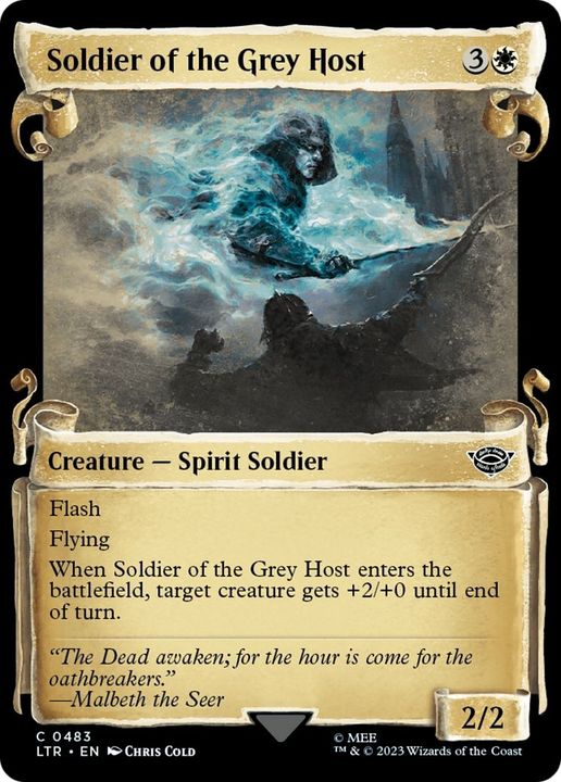 Soldier of the Grey Host in the group Magic the Gathering / Types / Colors / White at Proxyprinters.com (36162)