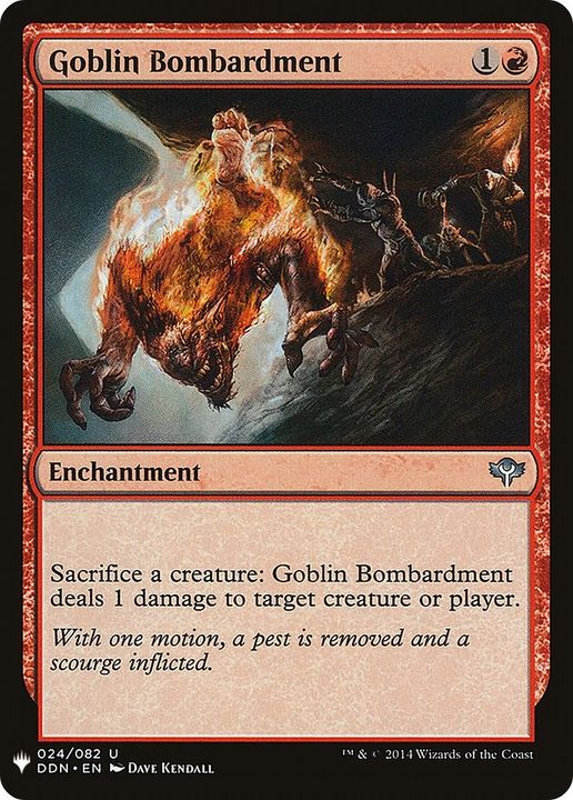 Goblin Bombardment in the group Magic the Gathering / Types / Enchantment / Enchantment at Proxyprinters.com (36335)