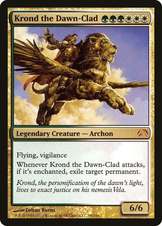 Krond the Dawn-Clad in the group Magic the Gathering / Types / Colors / Multicolors / G, W at Proxyprinters.com (36486)