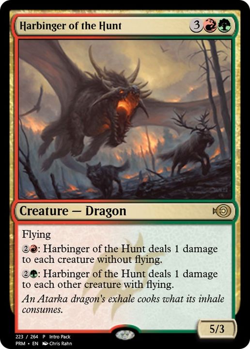 Harbinger of the Hunt in the group Magic the Gathering / Types / Colors / Multicolors / G, R at Proxyprinters.com (36491)