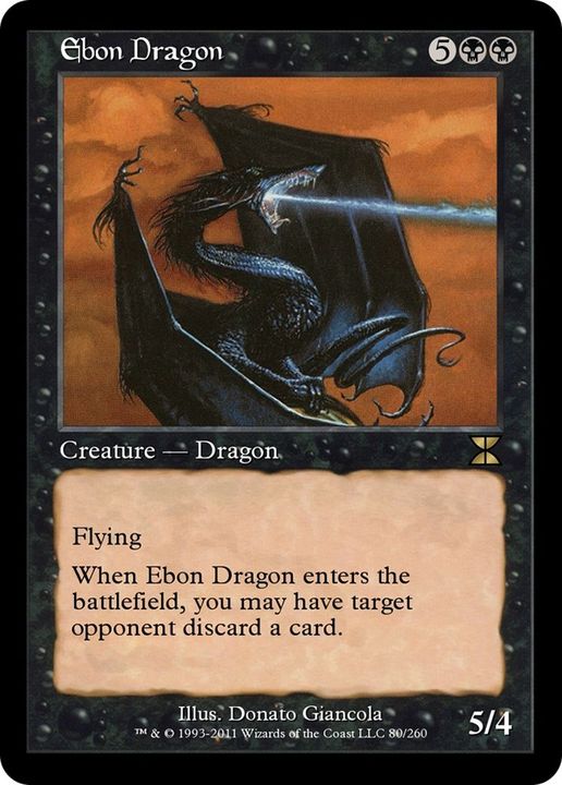 Ebon Dragon in the group Magic the Gathering / Types / Colors / Black at Proxyprinters.com (36522)