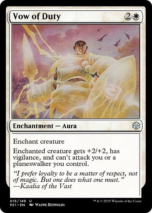 Vow of Duty in the group Magic the Gathering / Types / Colors / White at Proxyprinters.com (36691)