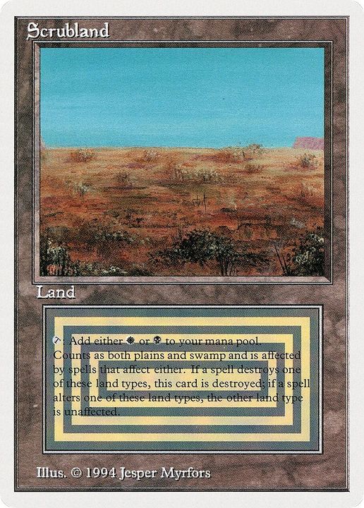 Scrubland in the group Magic the Gathering / Types / Land / Swamp at Proxyprinters.com (36771)